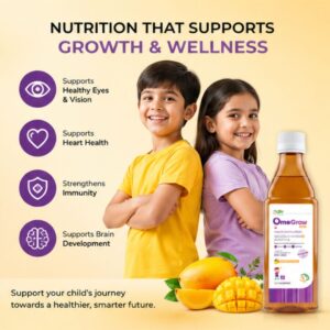OmeGrow Kid Omega-3 smoothie syrup for children's nutrition